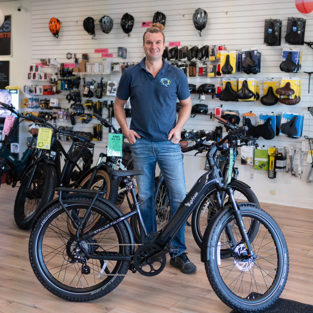 Euphree bikes in dealer showroom